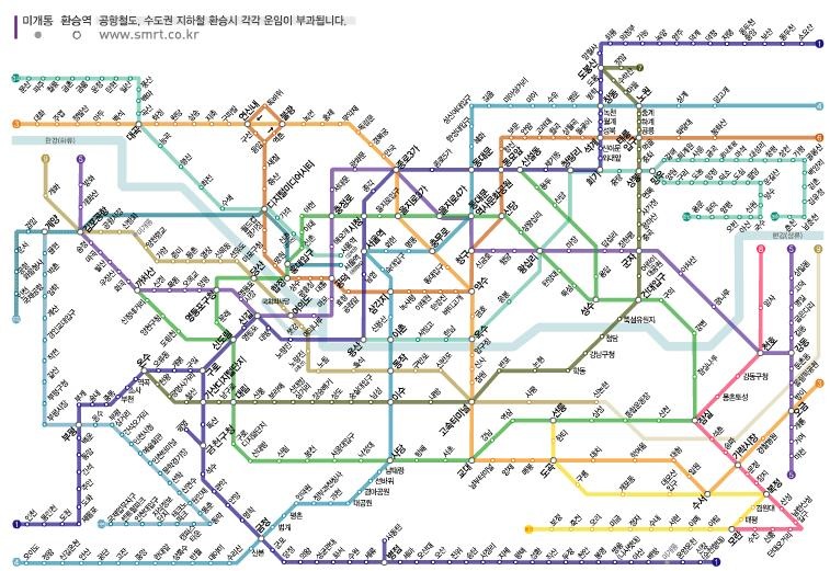 seoul metro map (korean)