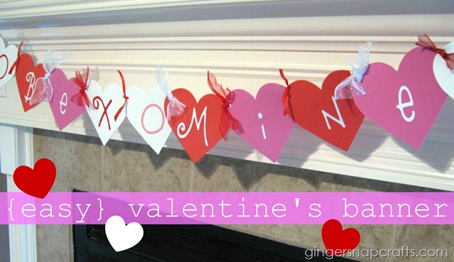 diy valentine banner