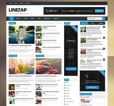 Template Linezap cho Blogspot