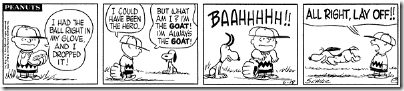 Peanuts 1958-06-18 - Snoopy as a goat