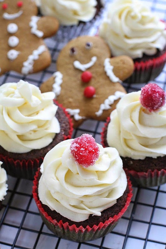 Chocolate Gingerbread Cupcakes with White Chocolate Buttercream by -- @LifeMadeSweeter @BobsRedMill #sponsored.jpg