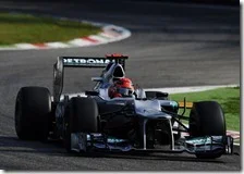 Schumacher nelle prove libere del gran premio d'Italia 2012