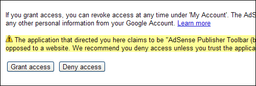 adsense publisher toolbar