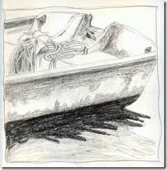 Port Salerno boat stern drawing