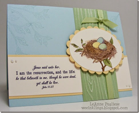 LeAnne Pugliese WeeInklings Easter Card Crafty Secrets Bird Lovers Stampin