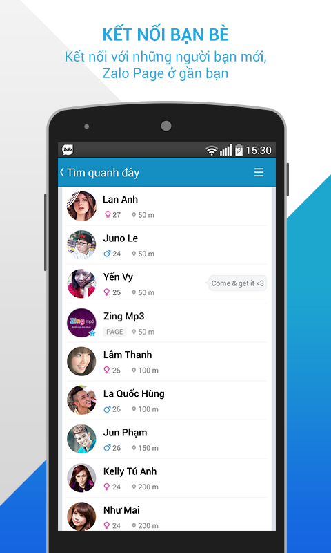 Hình ảnh tai zalo app