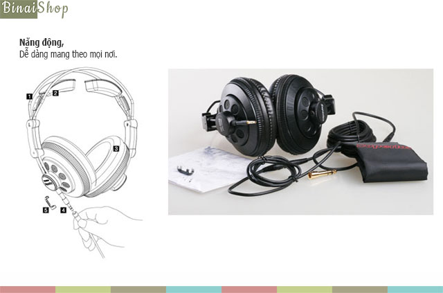 Superlux HD668B Tai nghe kiểm âm Superlux HD668B