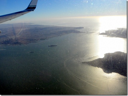 Alcatraz, the Golden Gate Bridge... this flight was fun!