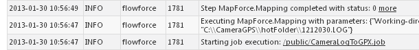 FlowForce job log