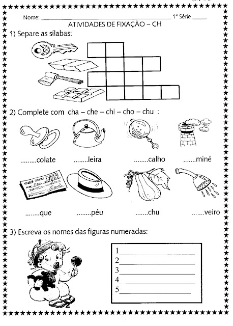 Atividades Com Ch U2013 Colorir E Aprender