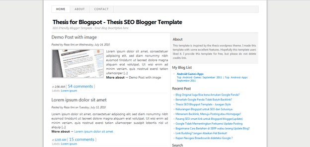 thesis seo blogger template