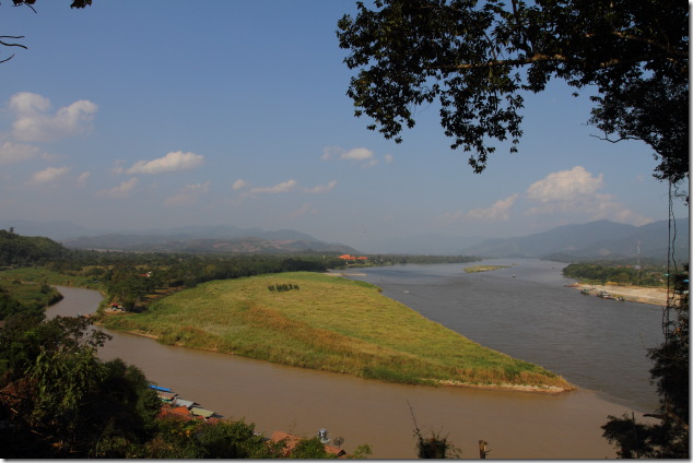 Confluence of Ruak and Mekong Rivers at the Golden Triangle