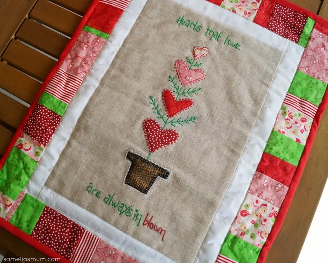 Valentine's Day Swap Mini Love Quilt by A Stitch in Between