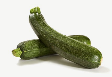 two fresh zucchini isolated