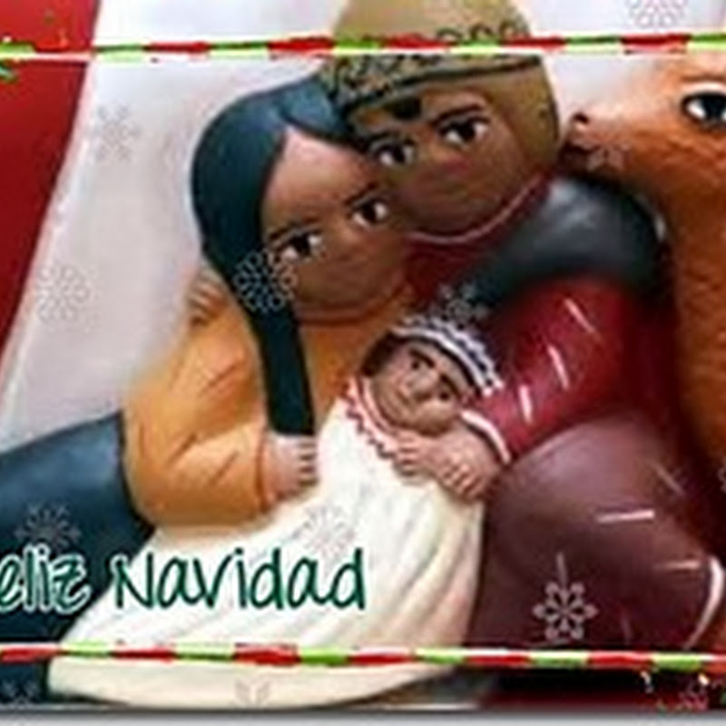 Feliz Navidad Perú, retablo con figuras de andinas