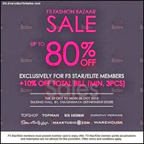 F3 Fashion Bazaar Sale 2013 Singapore Deals Offer Shopping EverydayOnSales