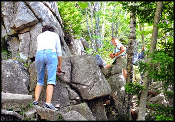 01d9 - Gorham Mtn Hike - Cadillac Cliff Trail - we climb iron rungs