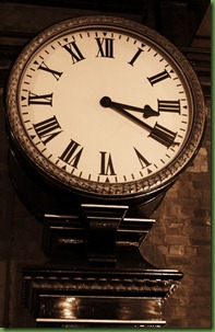 old clock in sepia
