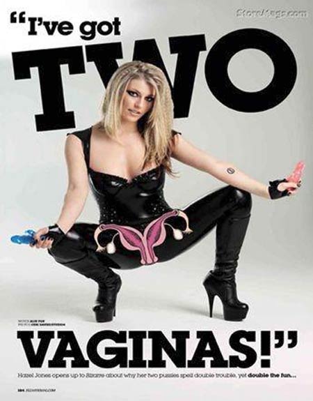 Ensaio de Hazel Jones que disse que tem duas vaginas - Woman with Two Vaginas