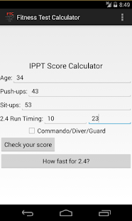 Fitness Test Calculator Screenshots 1