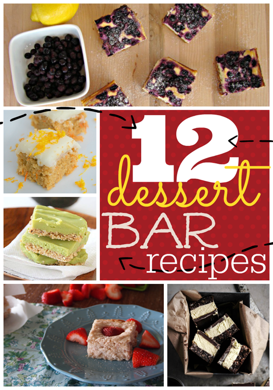 12 Dessert Bar Recipes at GingerSnapCrafts.com #linkparty #features #dessert #recipes