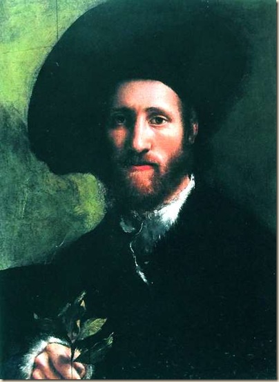 Camillo Boccaccino, Portrait d'homme avec un rameau de laurier