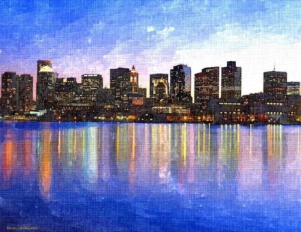 boston-skyline-by-night-rachel-niedermayer