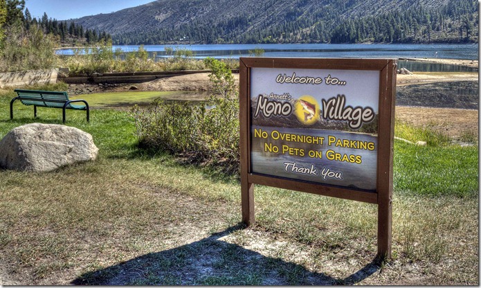 Mono Village Sign