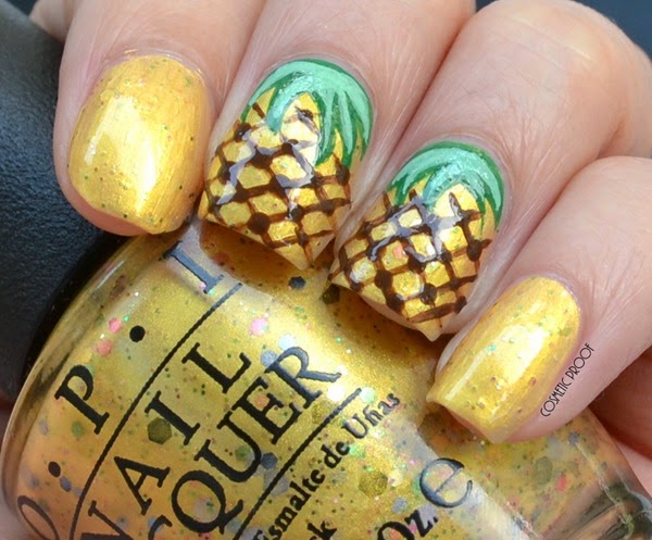 OPI - Pineapples Have Peelings Too! Swatch Review Pineapple Nail Art