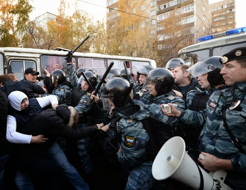 Фотографии беспорядков в Бирюлево