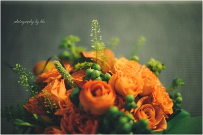 Orange Wedding Flowers Ideas in Bloom Photography by KLC