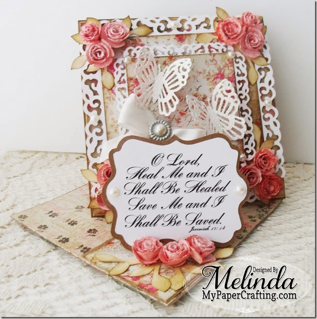 Elegant Rose Corner Card