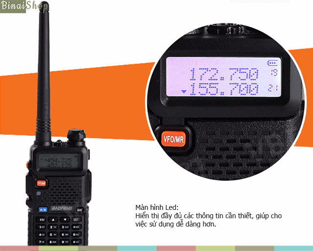 Bộ đàm kỹ thuật số chuyên nghiệp BAOFENG UV-5R