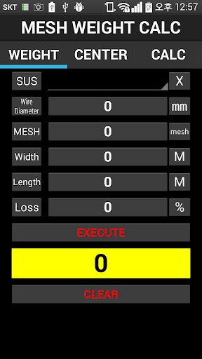 MESH WEIGHT CALCULATOR