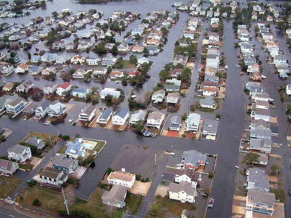 Aerial view of flooding on Fenwick Island, Delaware, after Hurricane Sandy. Photo: AP