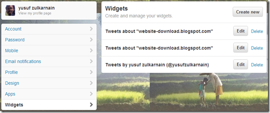 Widgets-twitter-blog-website-design