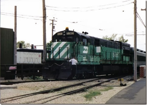 Burlington Northern #5383 at the Illinois Railway Museum on May 23, 2004