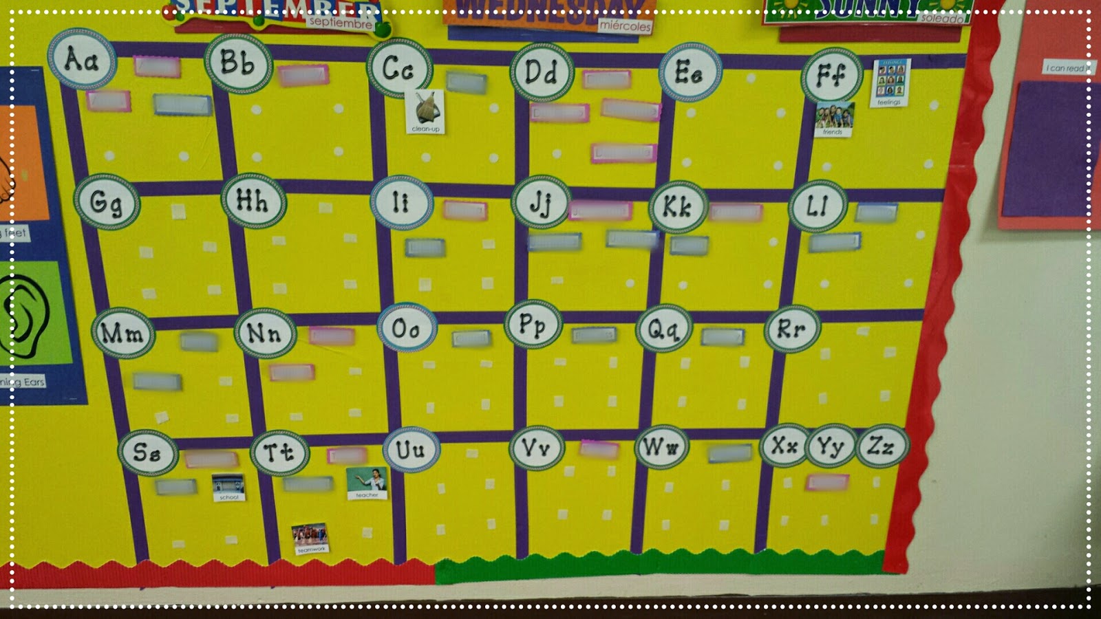 Cachey Mama's World of Learning: Preschool Classroom Setup-Walls