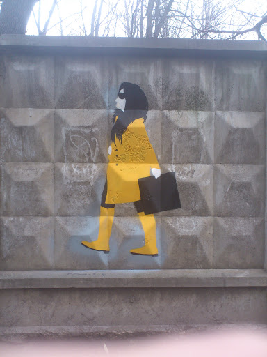 Граффити #5 Дама в жёлтом