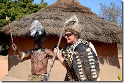 Matopos (Matobo) national park: Village elder with Alison