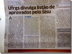 Ufrgs divulga listão dos aprovados no Sisu - www.rsnoticias.net
