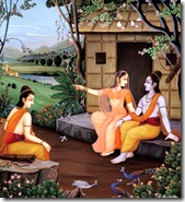 Rama, Sita and Lakshmana in Panchavati