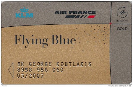 Card Flying Blue