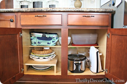 organized kitchen cabinet