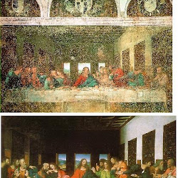 38 - Leonardo - La Ultima Cena antes y despues de su restauracion