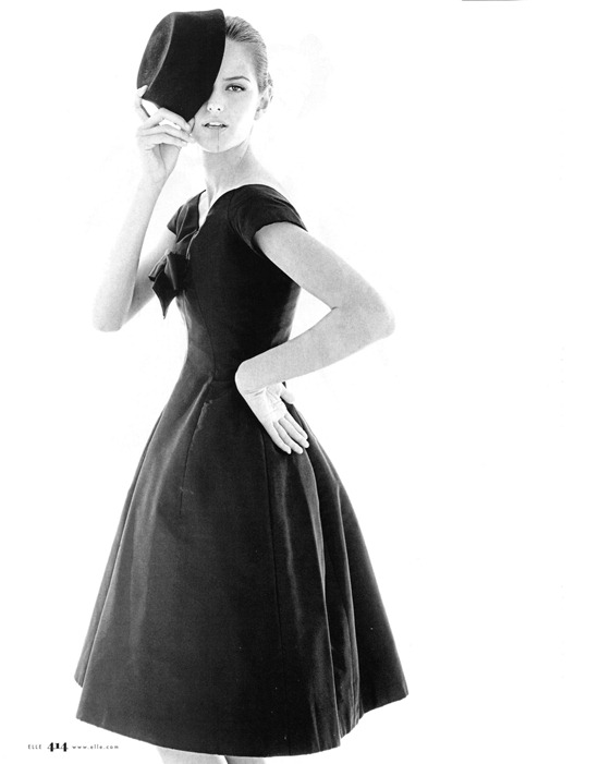 elle-uk-october-2007-vintage-dior-dress-hat-1956-editorial