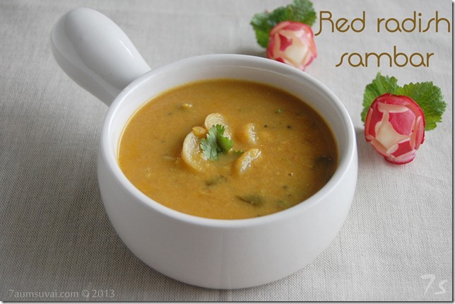Red radish sambar