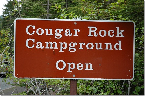 Cougar Rock Sign