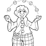 Circo payasos para colorear 