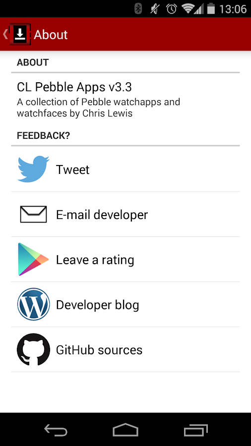 CL Pebble Apps - screenshot